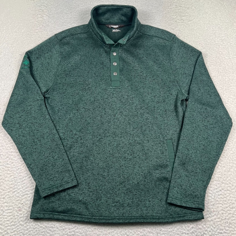 Men's Dark Green Quarter-Zip Pullover Jacket